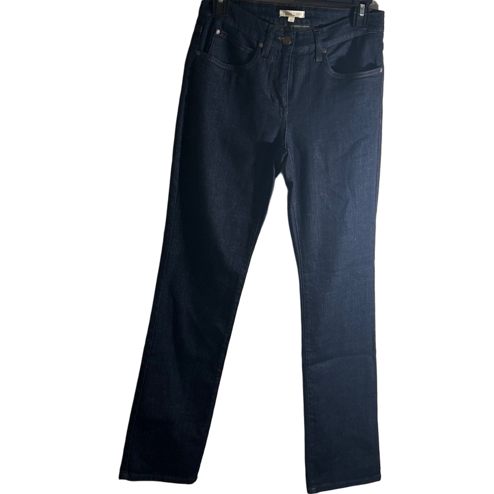 Eileen Fisher Organic Cotton Dark Blue Denim Jeans Size 2